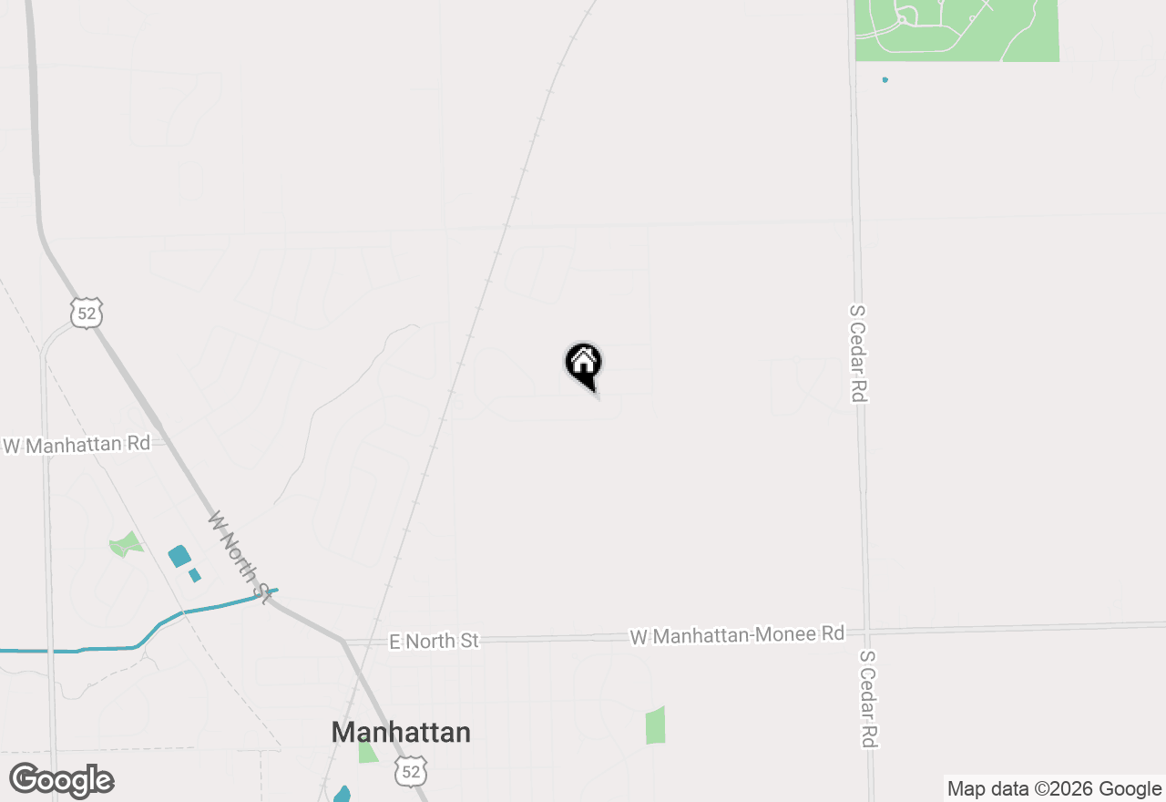 Map of 14941 W Groebe Drive, Manhattan, IL 60442