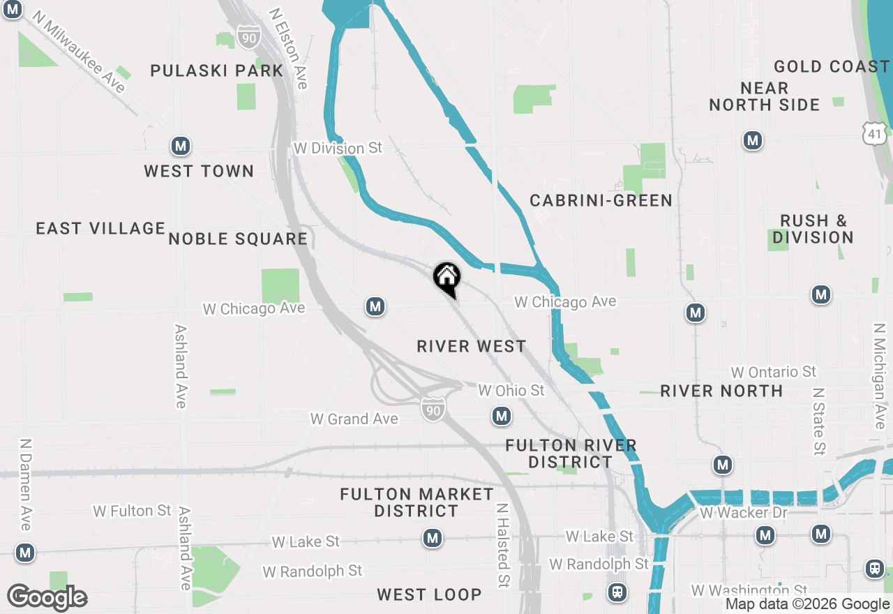Map of 729 N Sangamon Street #406, Chicago, IL 60642