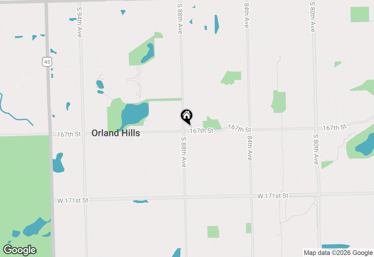 Map of 16651 S 88th Avenue, Orland Park, IL 60462