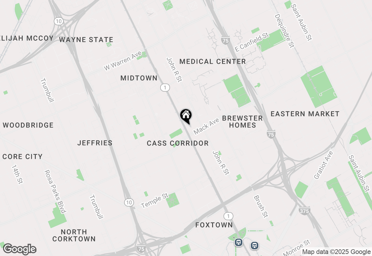 Map of 3670 Woodward Avenue #205, Detroit, MI 48201