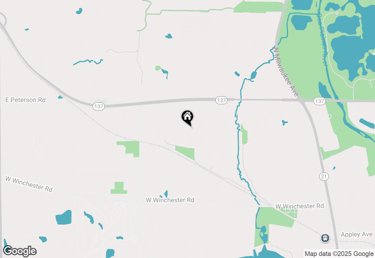 Map of 1600 Elderberry Drive, Libertyville, IL 60048