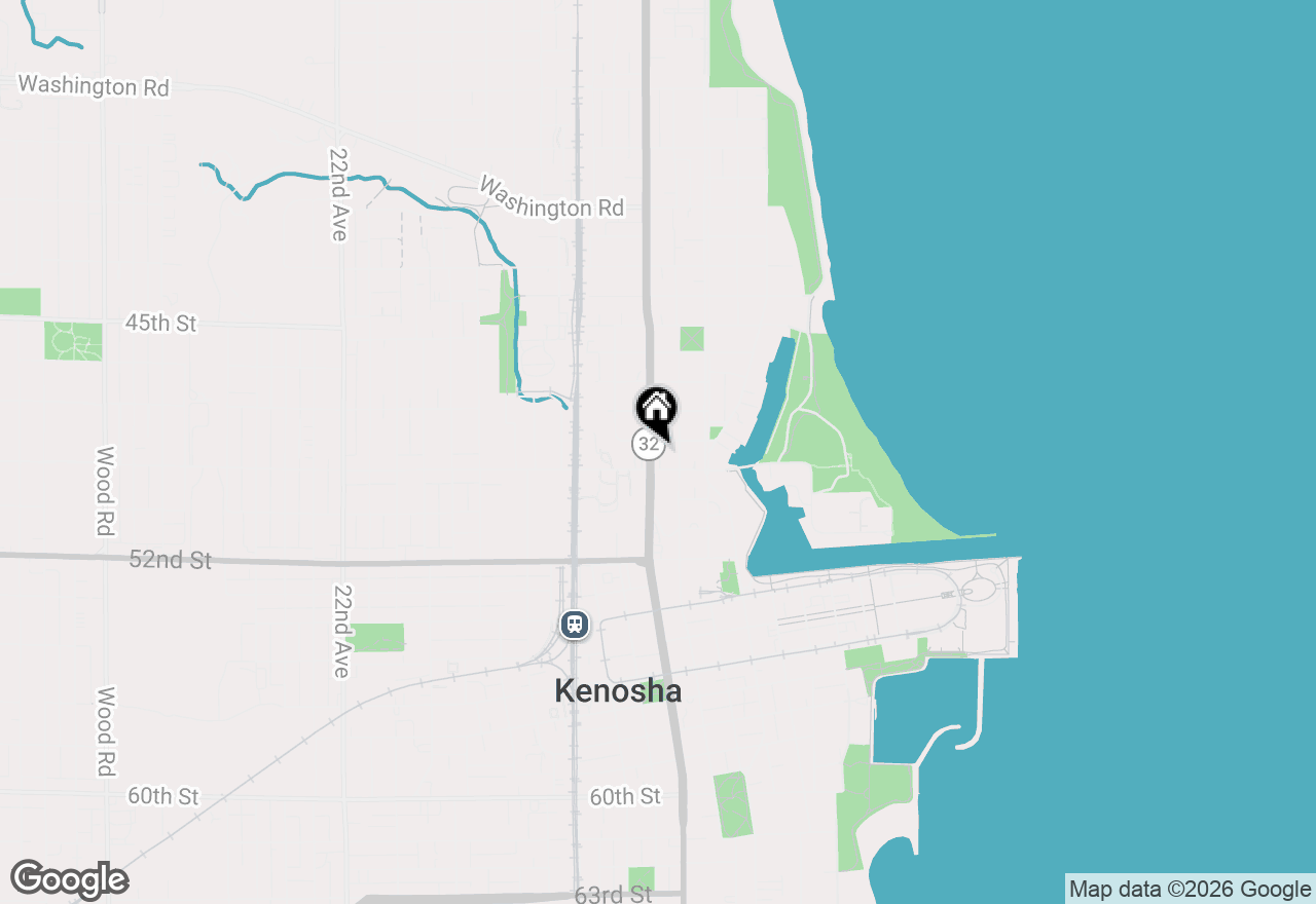 Map of 4911 Sheridan Rd, Kenosha, WI 53140