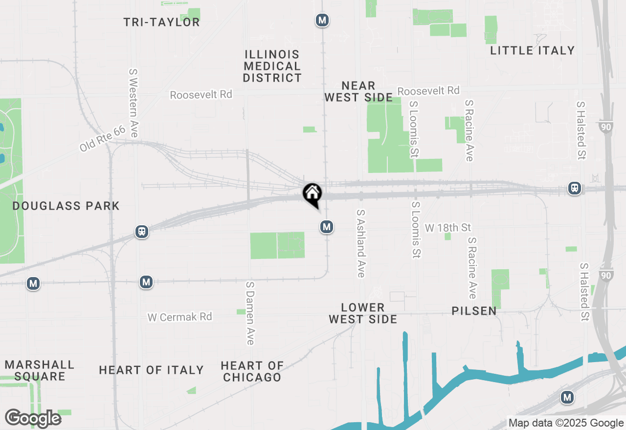 Map of 1744 W 17th Street, Chicago, IL 60608