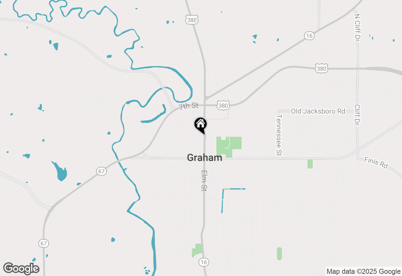 Map of 404 Elm Street, Graham, TX 76450