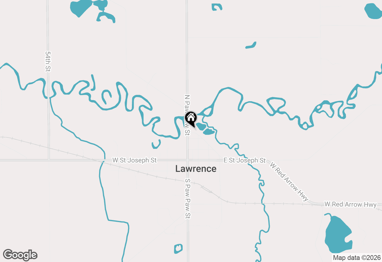 Map of 404 N Paw Paw Street, Lawrence, MI 49064