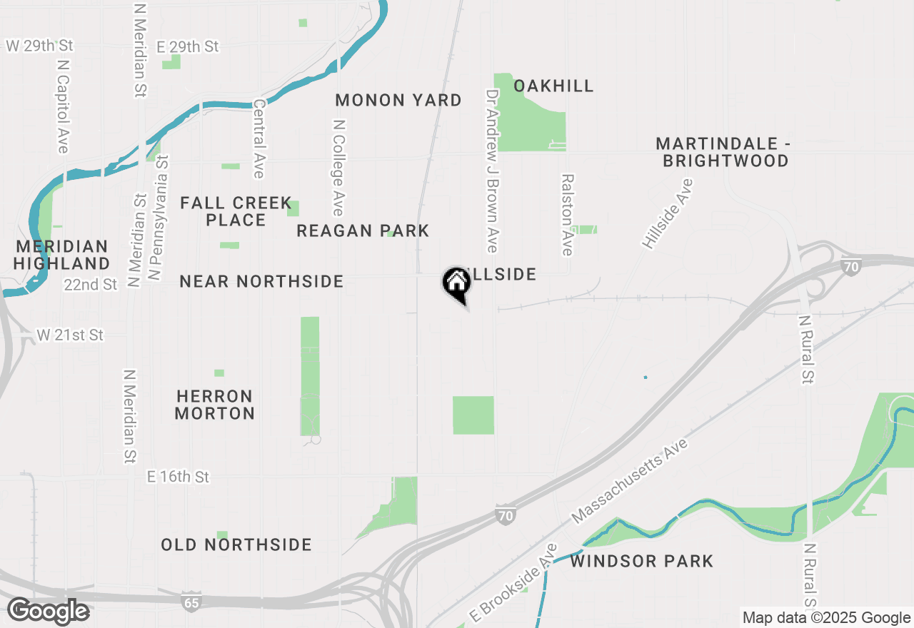 Map of 2071 Yandes Street, Indianapolis, IN 46202