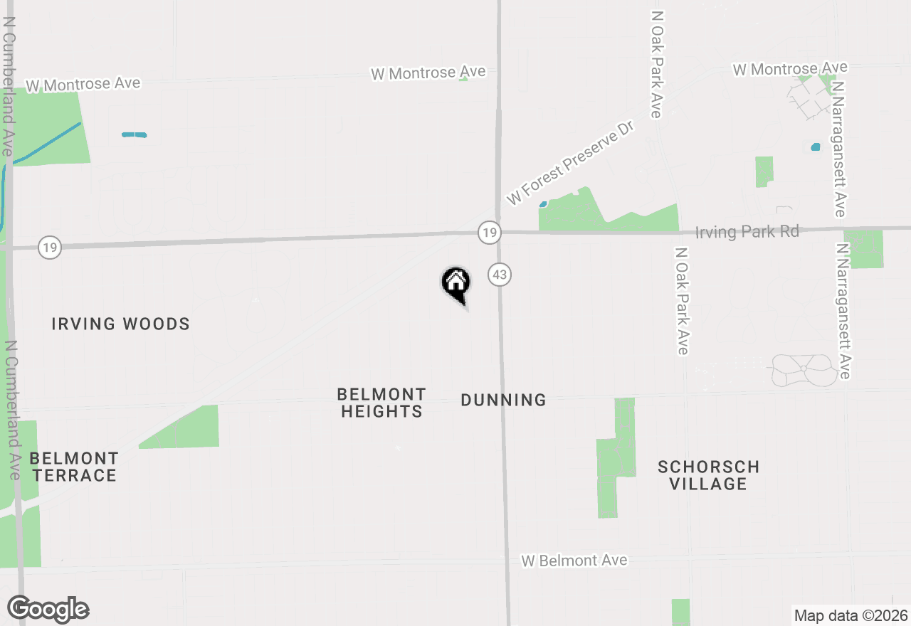 Map of 3806 N Octavia Avenue, Chicago, IL 60634