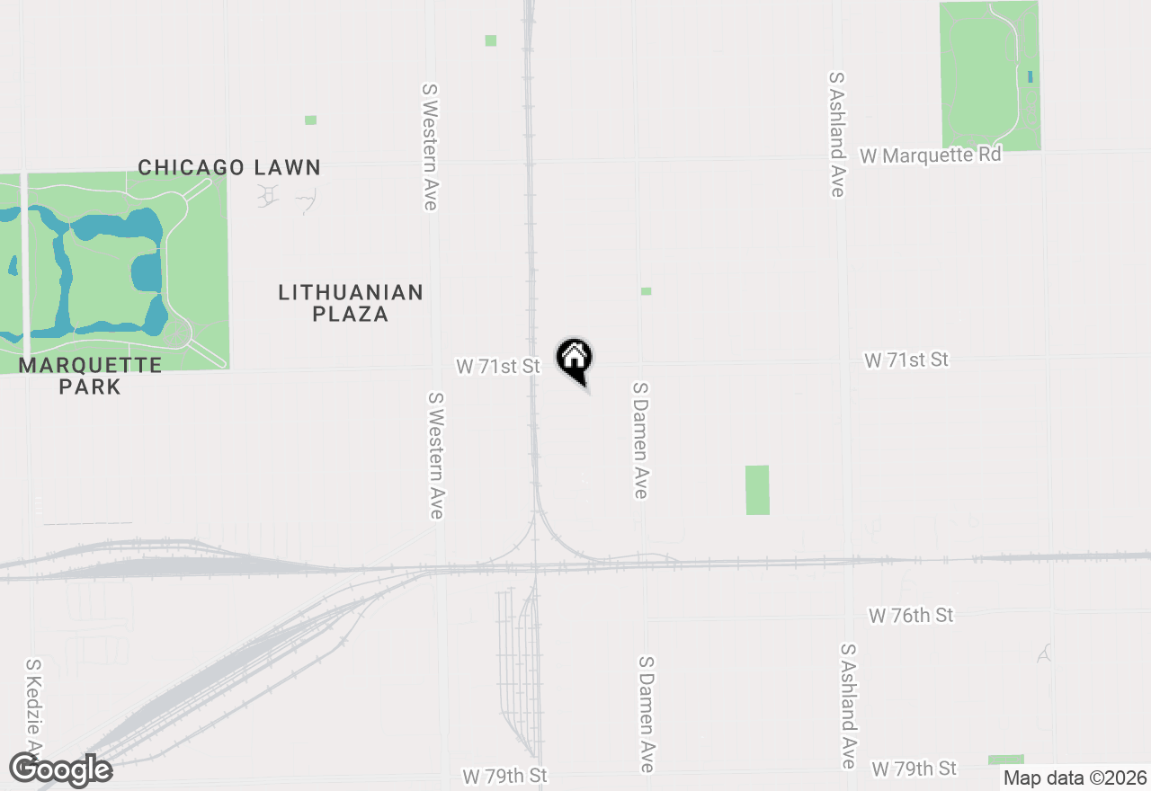 Map of 2117 W 71st Place, Chicago, IL 60636