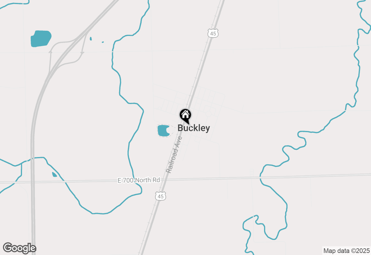 Map of 214 S Railroad Avenue, Buckley, IL 60918