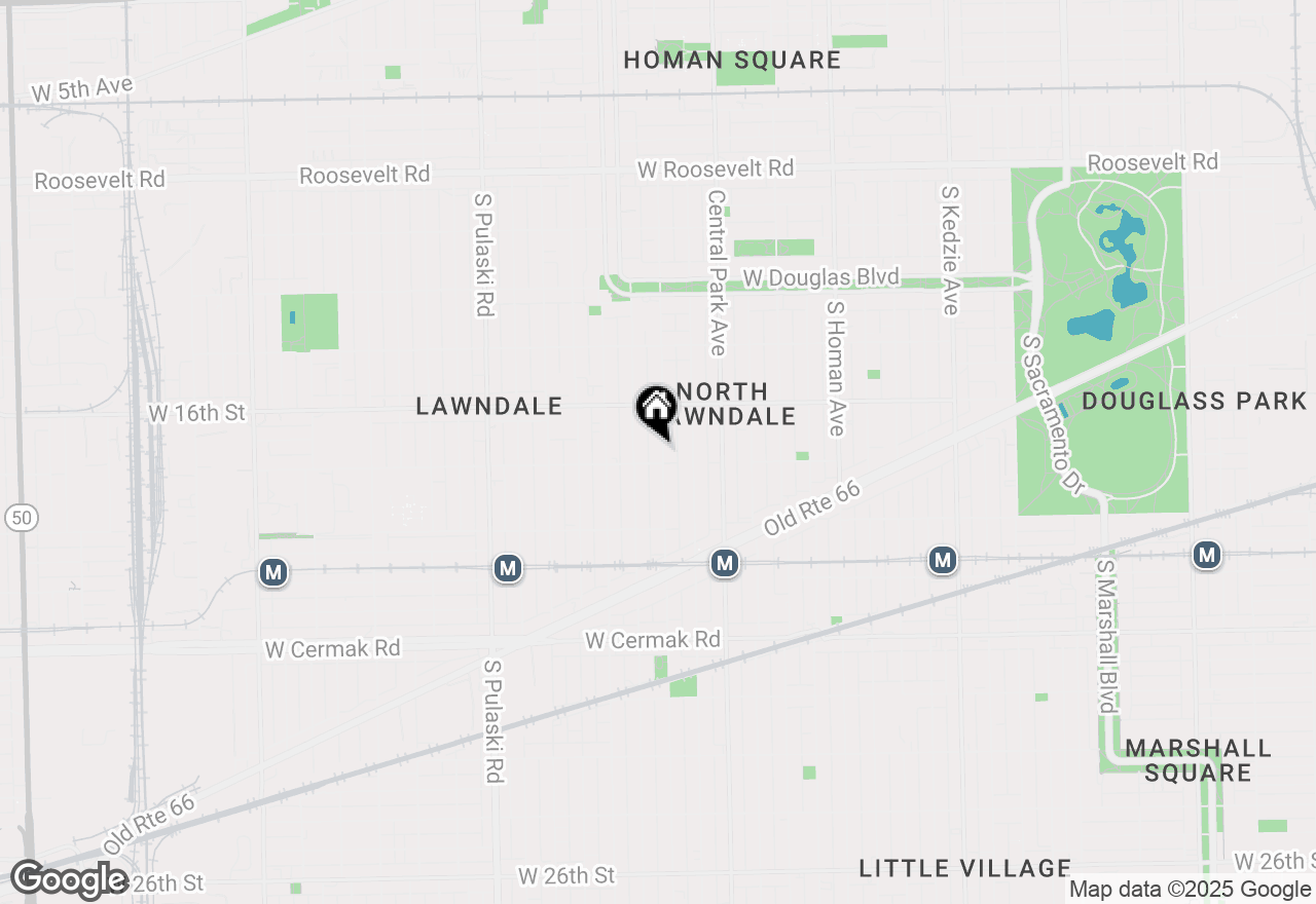 Map of 1650 S Lawndale Avenue, Chicago, IL 60623