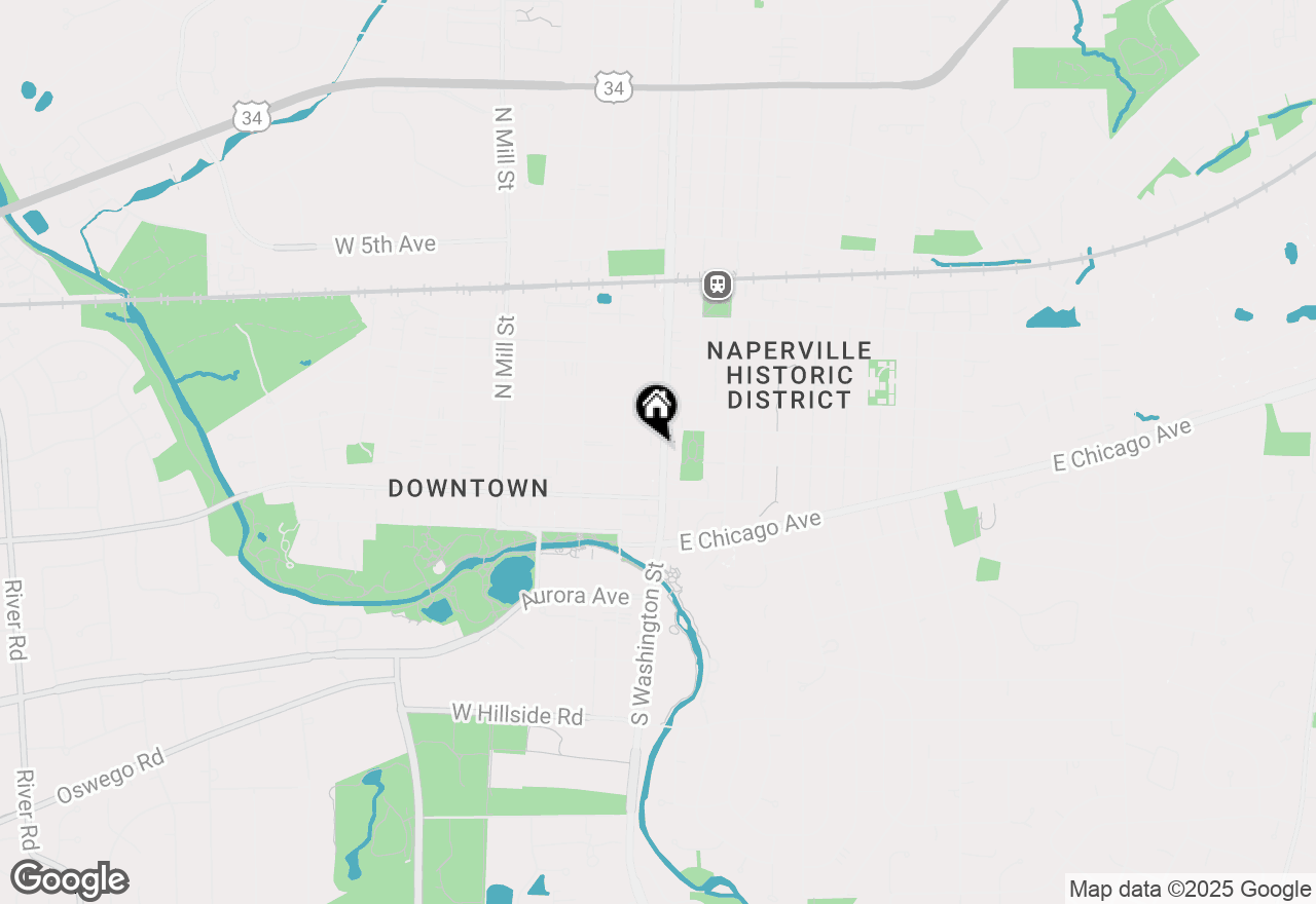 Map of 25 S Washington Street #212, Naperville, IL 60540