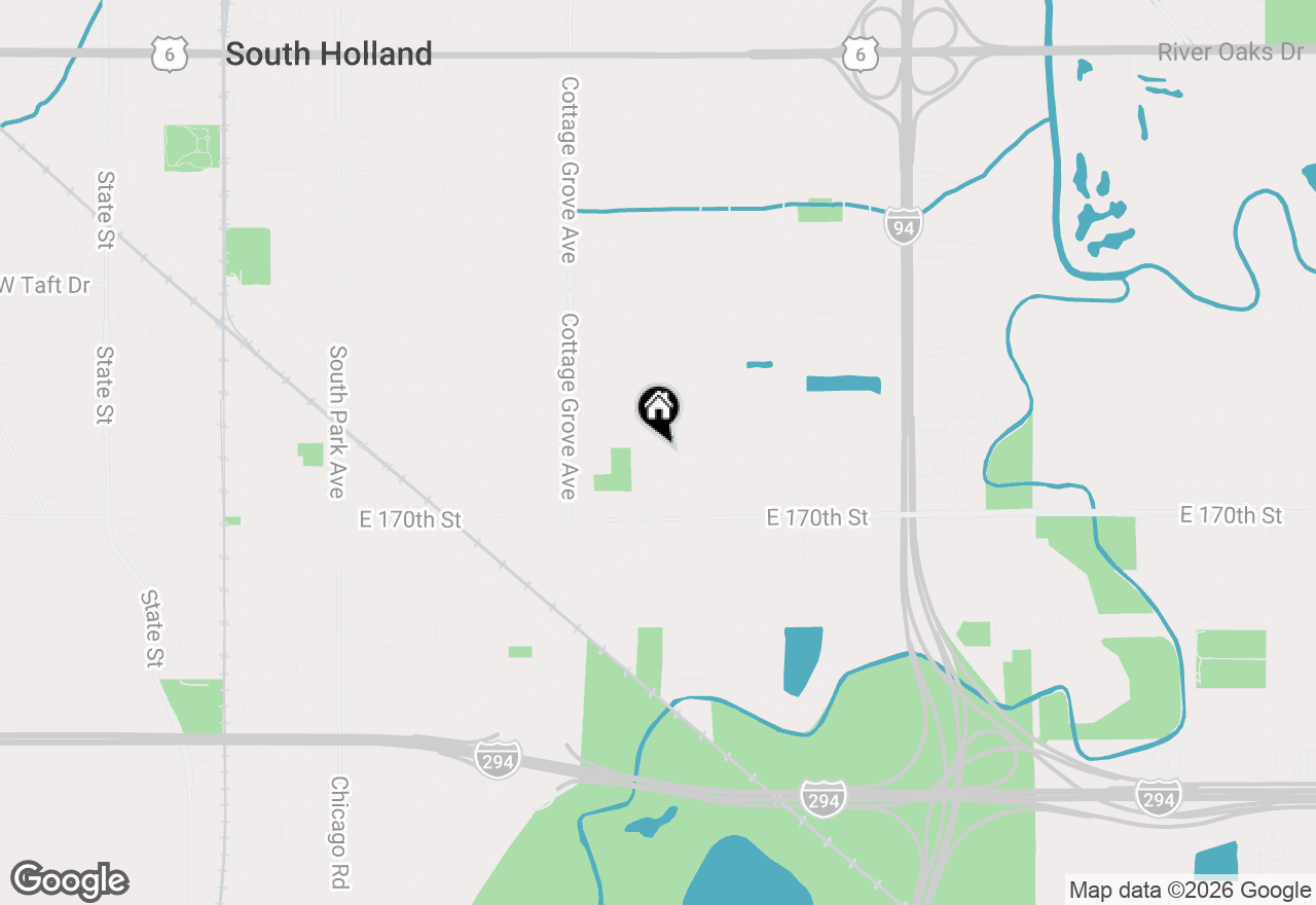 Map of 935 E 169th Street, South Holland, IL 60473
