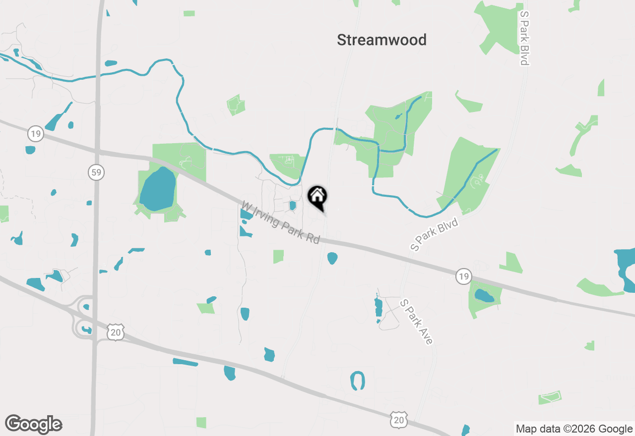 Map of 105 Heritage Lane, Streamwood, IL 60107