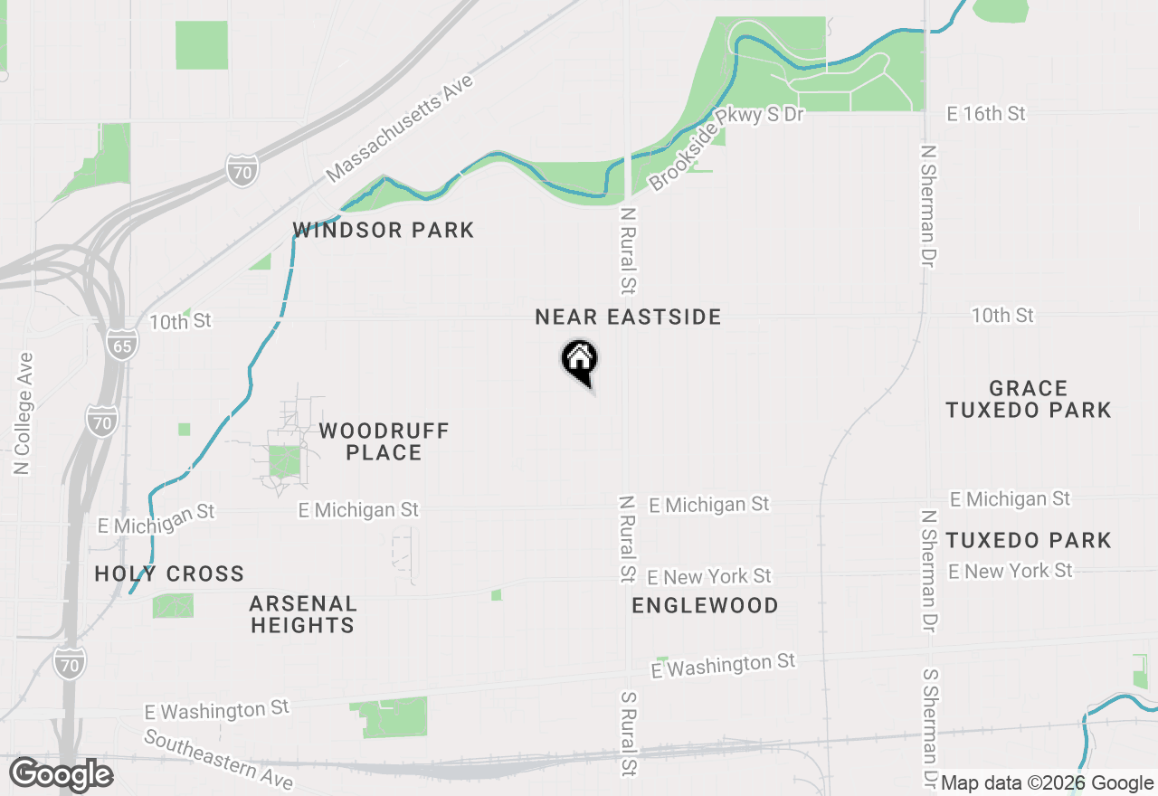 Map of 822 N Temple Avenue, Indianapolis, IN 46201