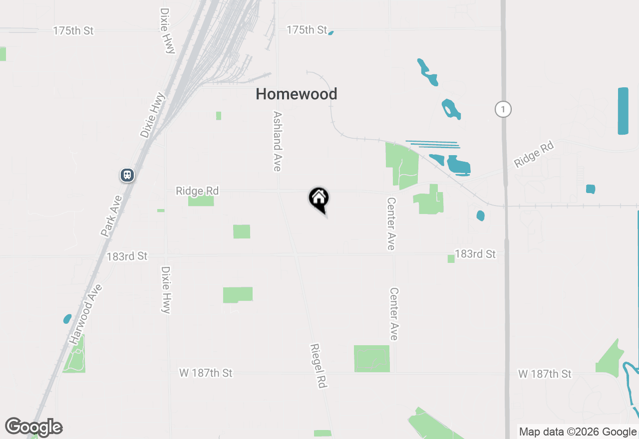 Map of 1438 Olive Road, Homewood, IL 60430
