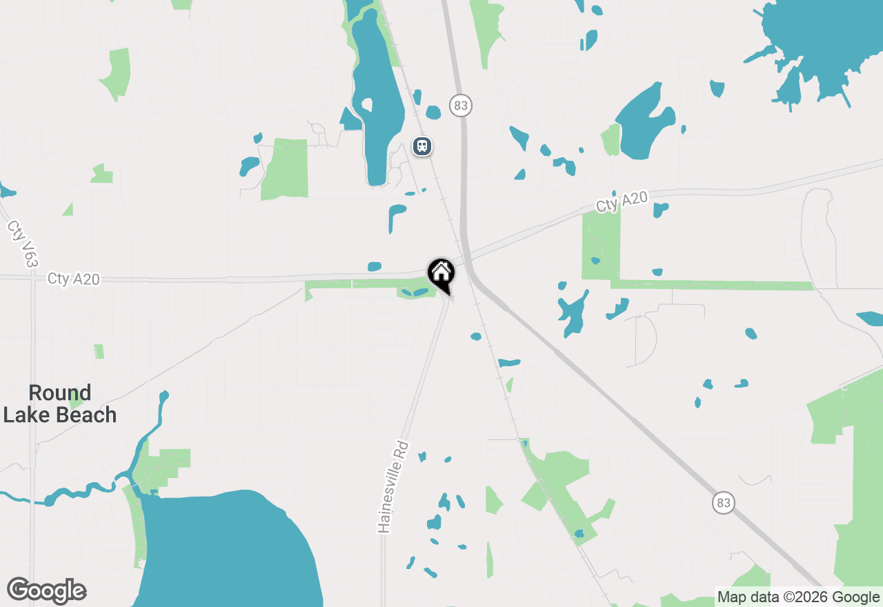 Map of (Address confidential), Round Lake Beach, Illinois 60073