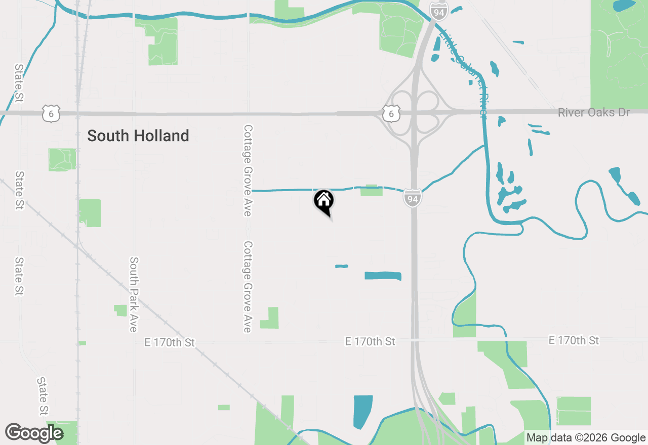 Map of 16560 Greenwood Avenue, South Holland, IL 60473