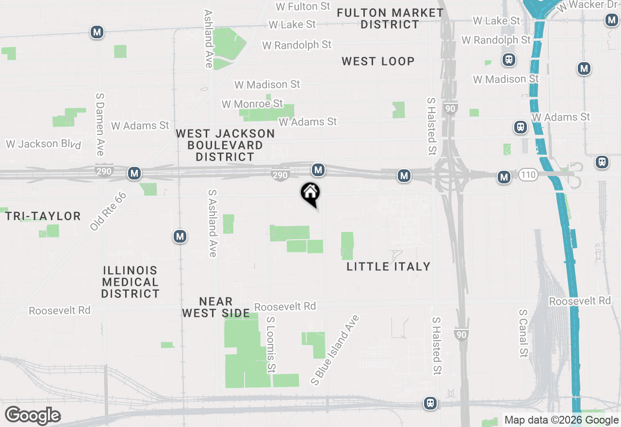 Map of 1229 W Flournoy Street, Chicago, IL 60607