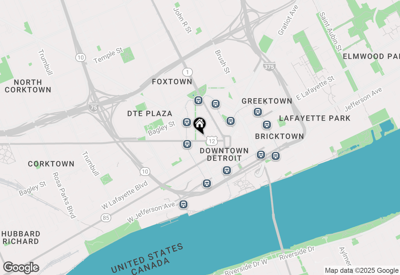 Map of 1135 Shelby #2511 Street, Detroit, MI 48226