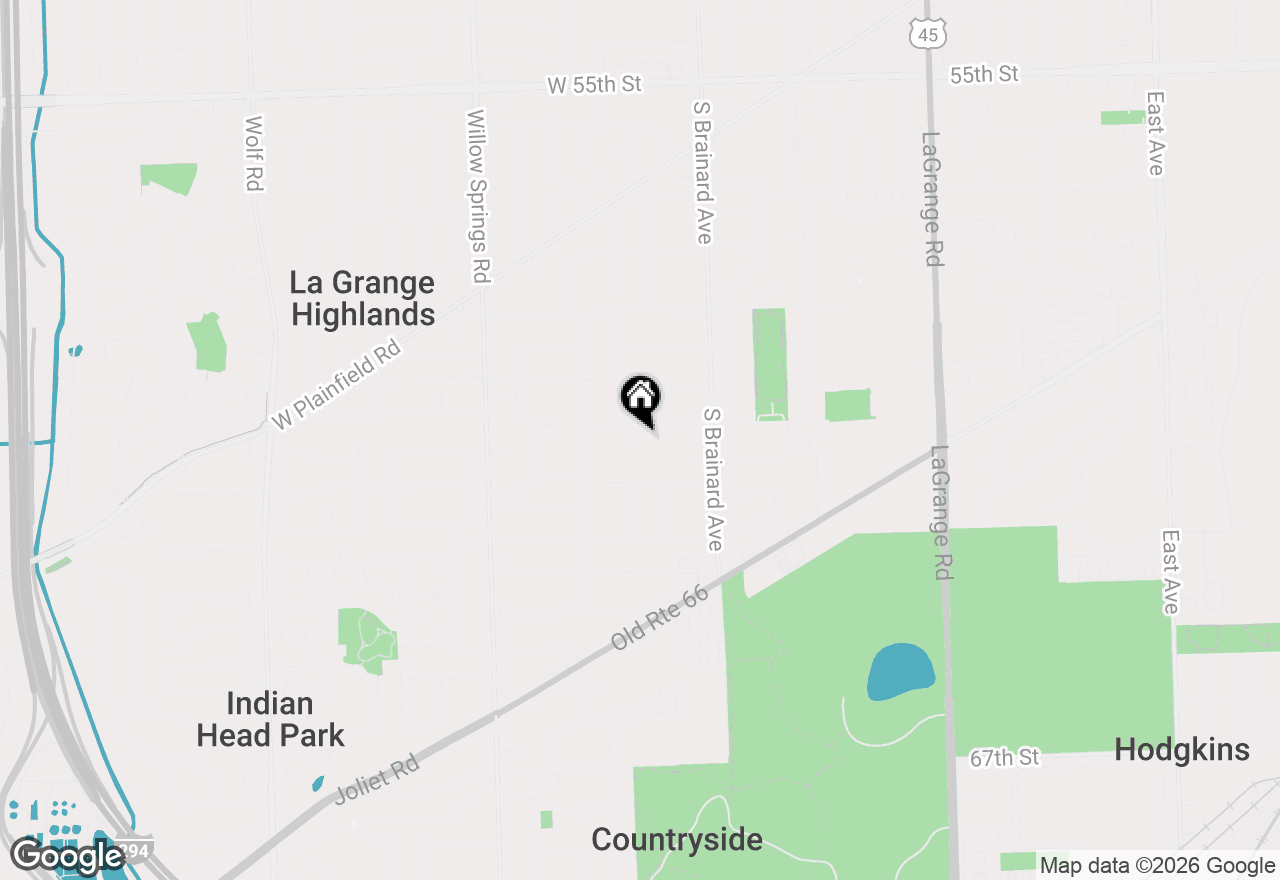 Map of 1009 61st Street, La Grange Highlands, IL 60525