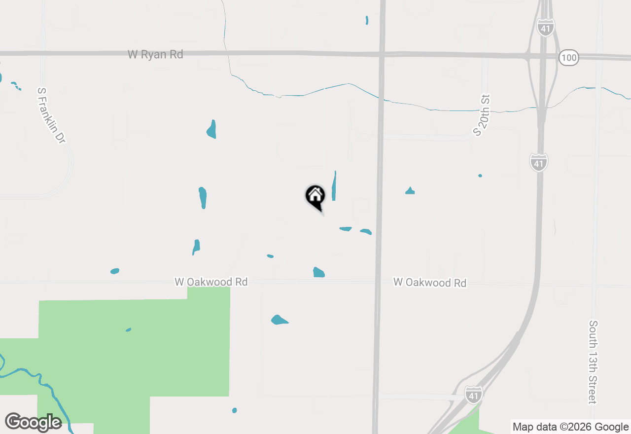 Map of 3128 W Hidden Oaks Dr, Franklin, WI 53132