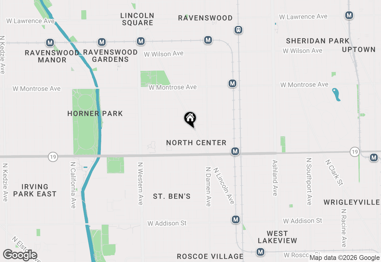 Map of 2115 W Warner Avenue, Chicago, IL 60618