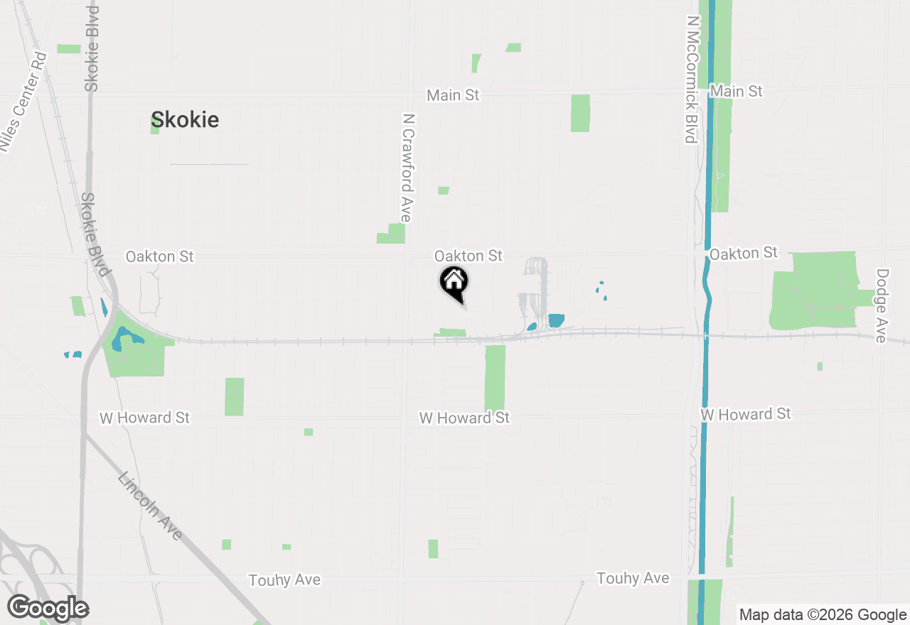 Map of 3850 Hull Street, Skokie, IL 60076