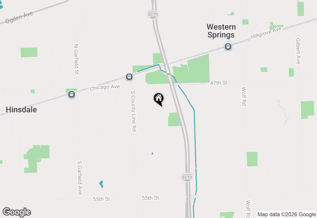 Map of 705 E 3rd Street, Hinsdale, IL 60521