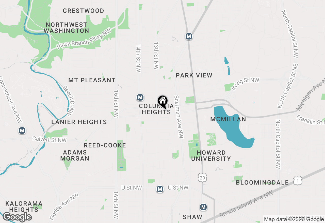 Map of 1209 Harvard Street Nw, Washington, DC 20009