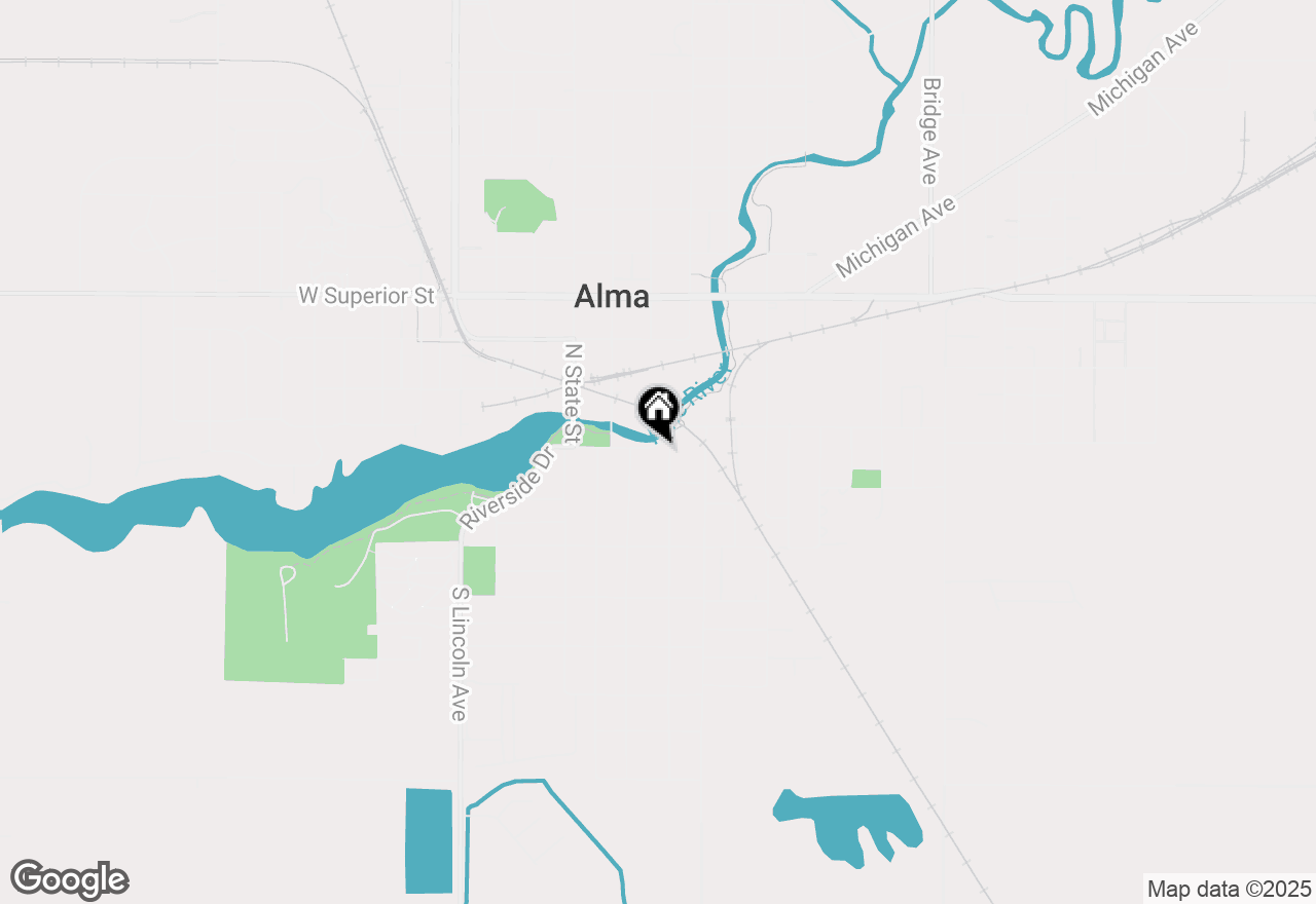 Map of 252 Ely Street, Alma, MI 48801