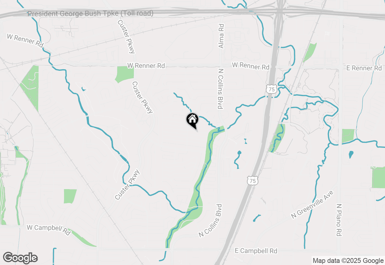 Map of 316 Ridgewood Drive, Richardson, TX 75080