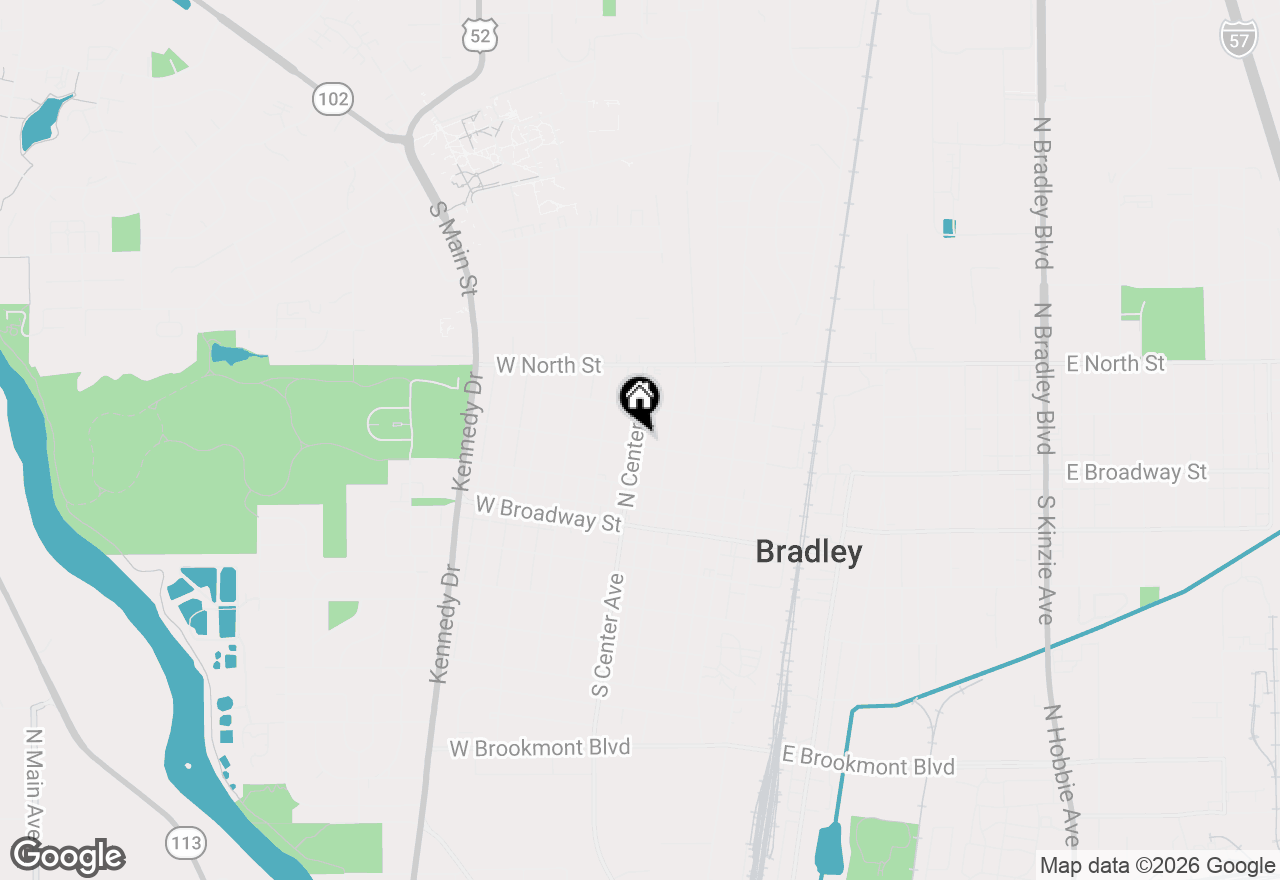 Map of 312 N Center Avenue, Bradley, IL 60915