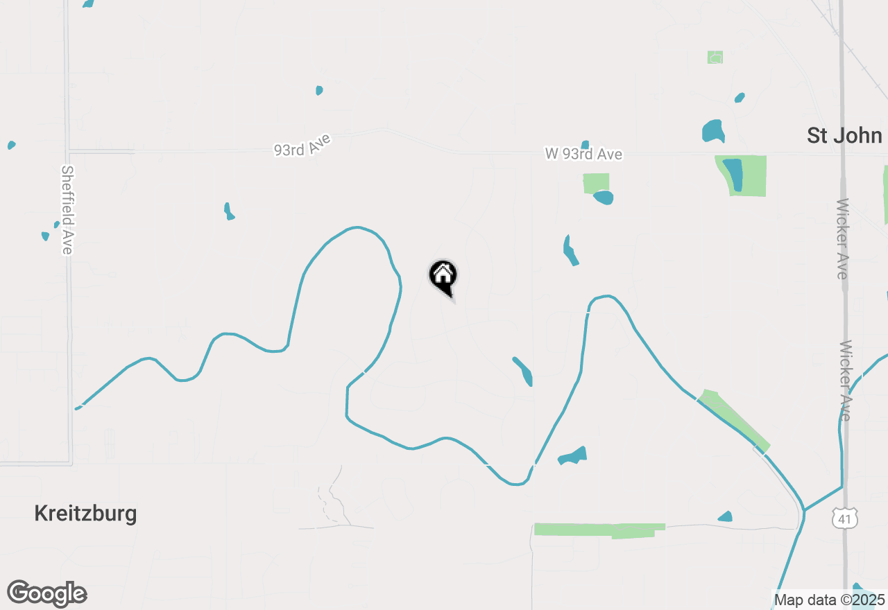 Map of 9647 Dunegrass Way, St. John, IN 46373