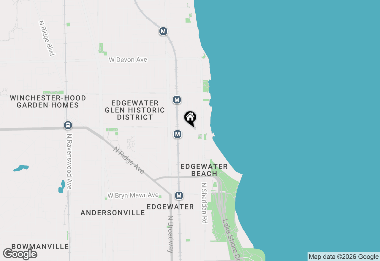 Map of 5950 N Kenmore Avenue #208, Chicago, IL 60660
