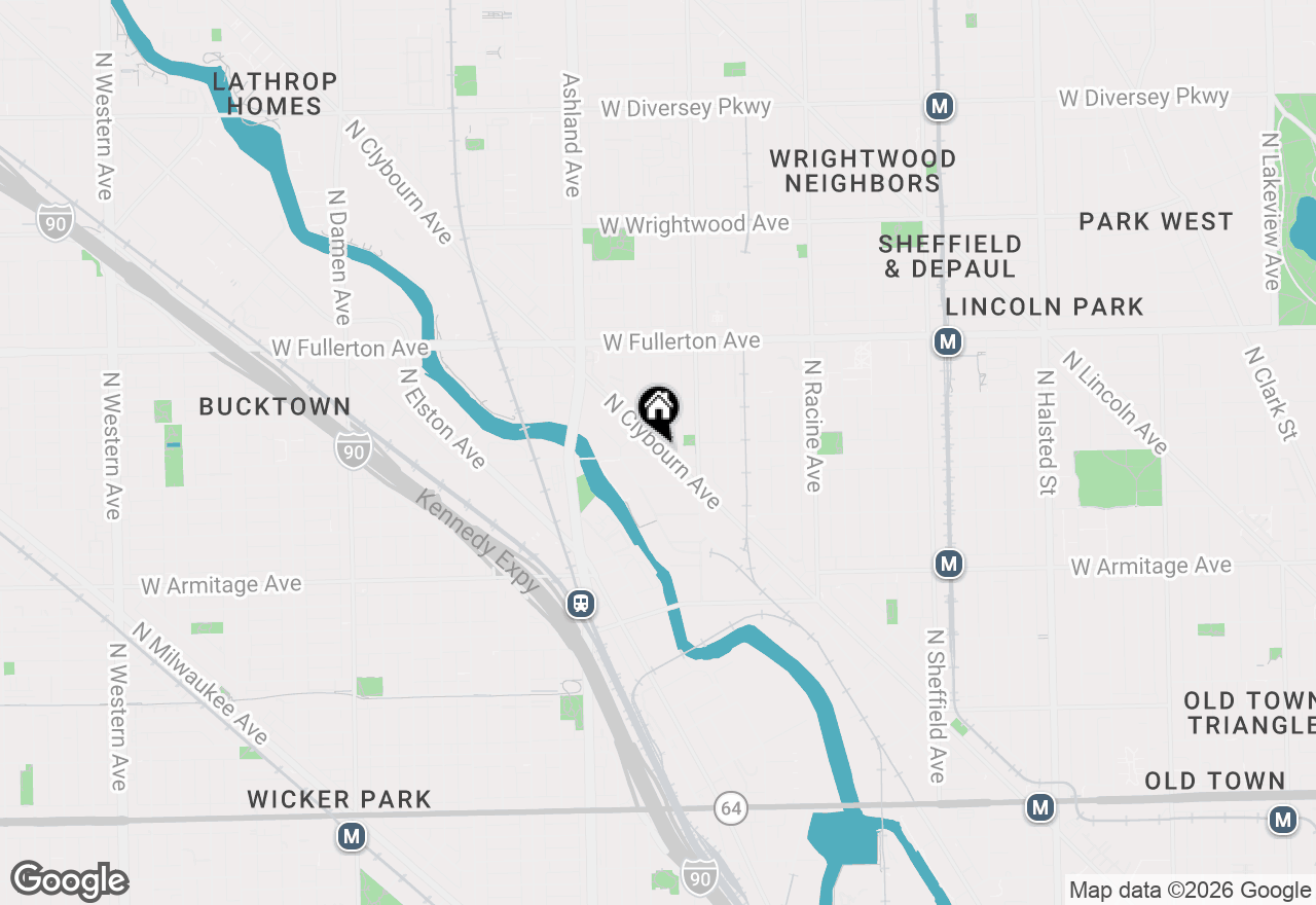 Map of 2204 N Clybourn Avenue #3, Chicago, IL 60614