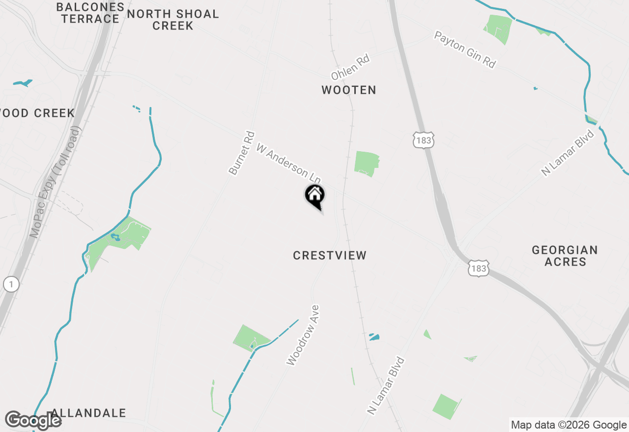 Map of 1708 Princeton Ave, Austin, TX 78757