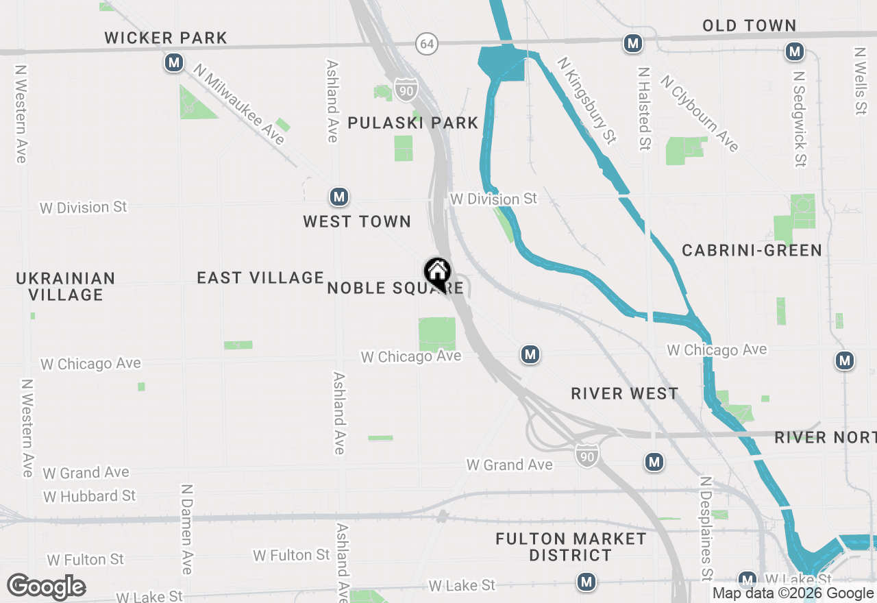 Map of 1339 W Walton Street #3, Chicago, IL 60642