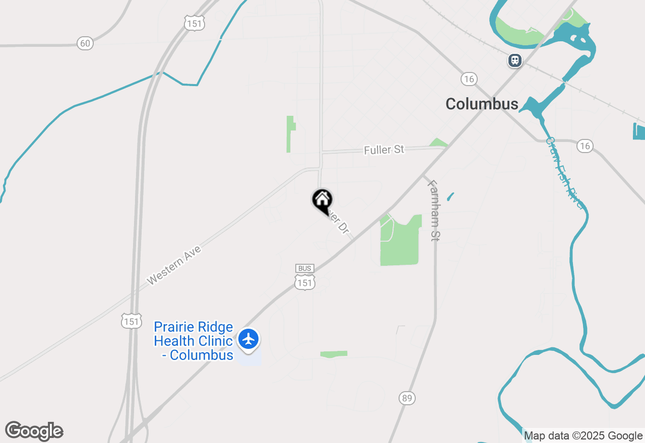 Map of 450 Highview Lane, Columbus, WI 53925