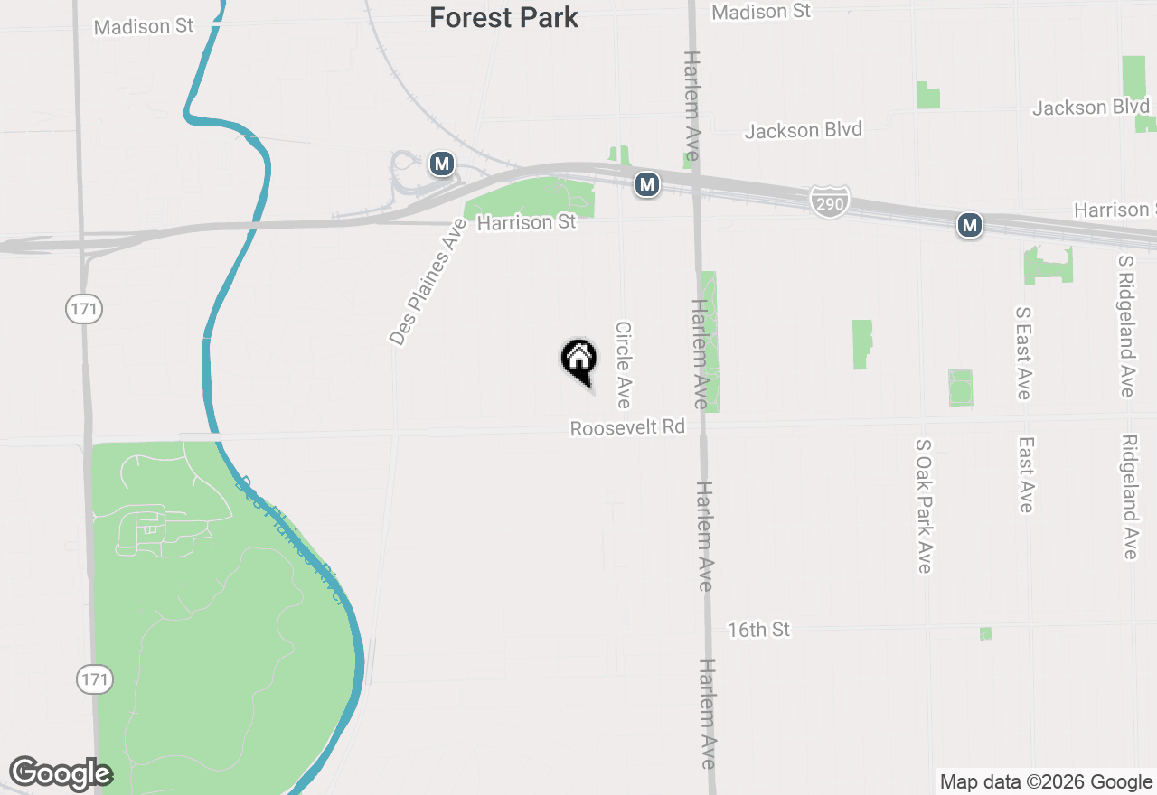 Map of 1118 Thomas Avenue, Forest Park, IL 60130
