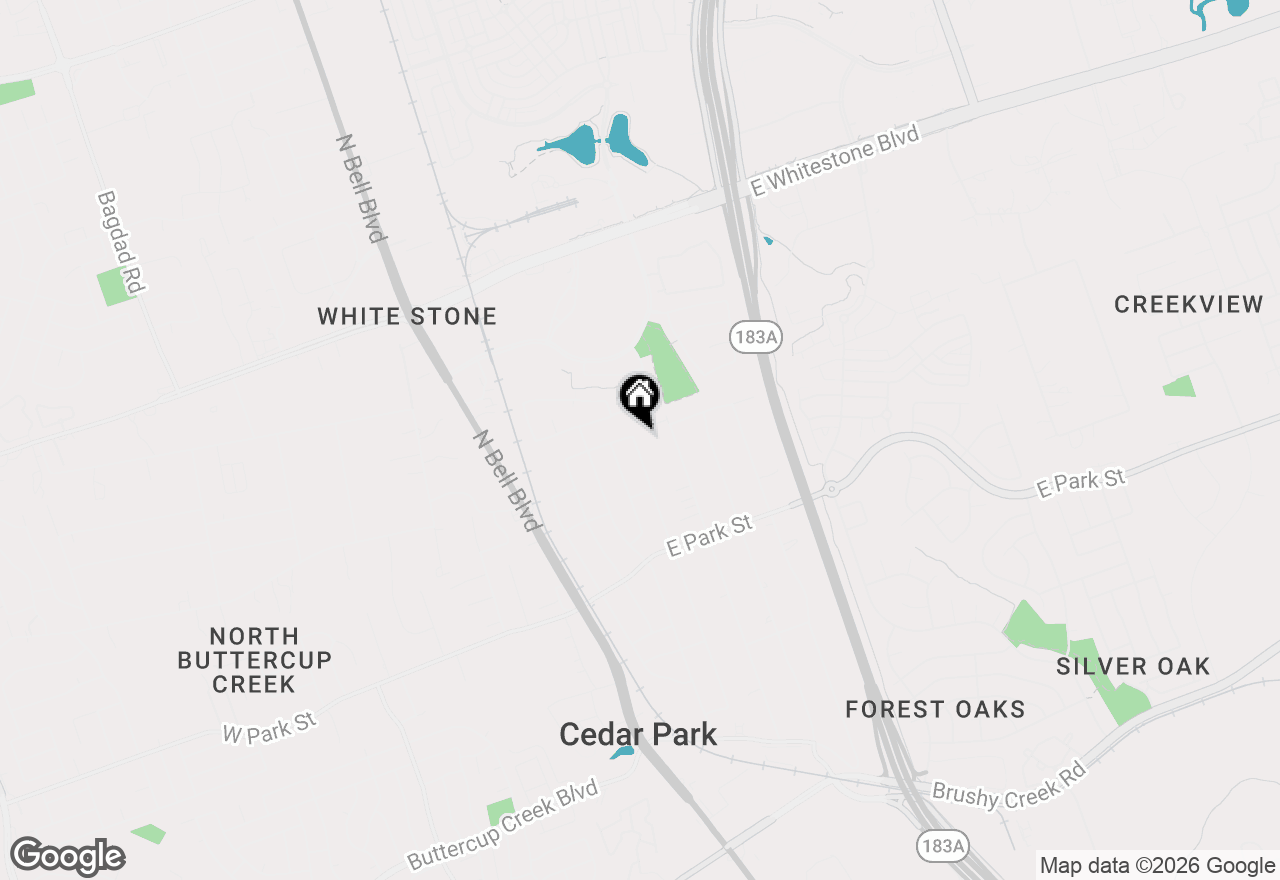 Map of 408 N Mount Rushmore Dr, Cedar Park, TX 78613