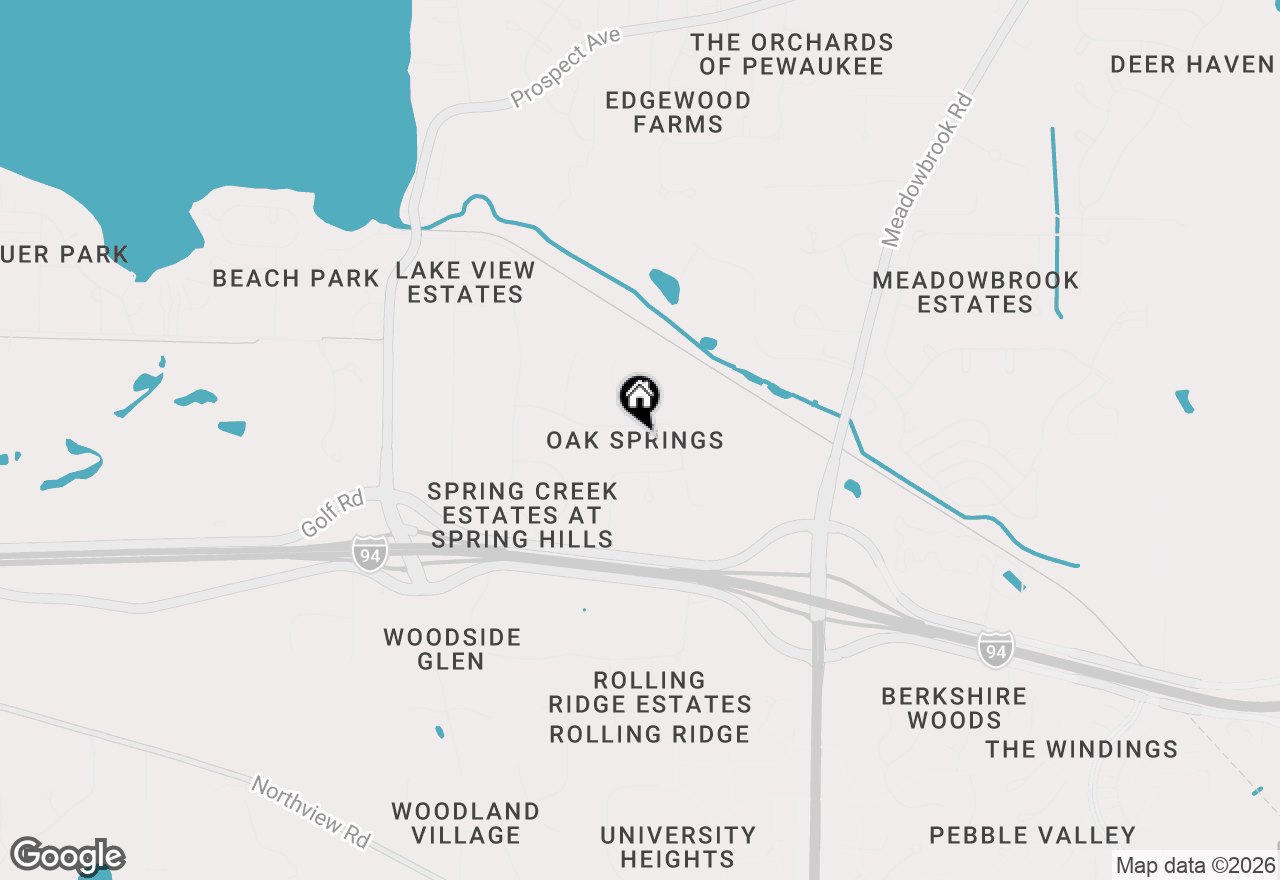 Map of N17W27387 Lakefield Dr, Pewaukee, WI 53072