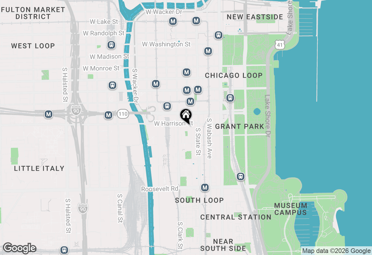 Map of 600 S Dearborn Street #808-810, Chicago, IL 60605