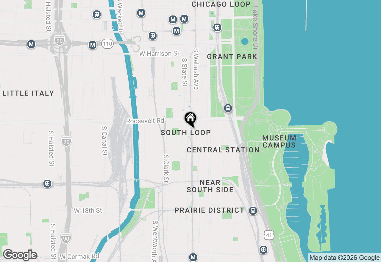 Map of 1255 S State Street #1715, Chicago, IL 60605