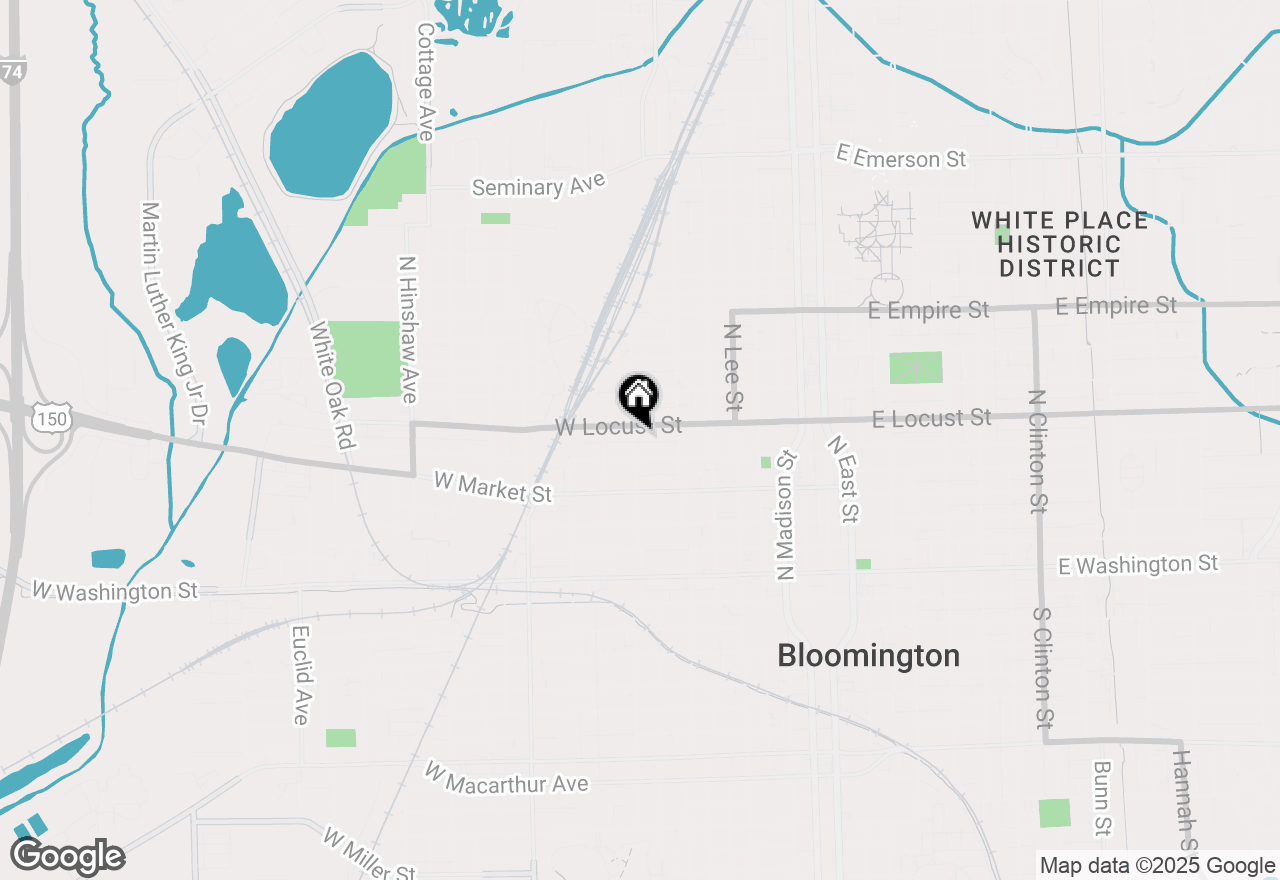 Map of 607 N Allin Street, Bloomington, IL 61701