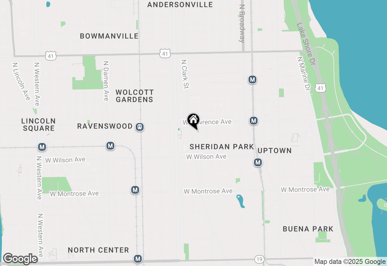 Map of 4721 N Clark Street #2N, Chicago, IL 60640