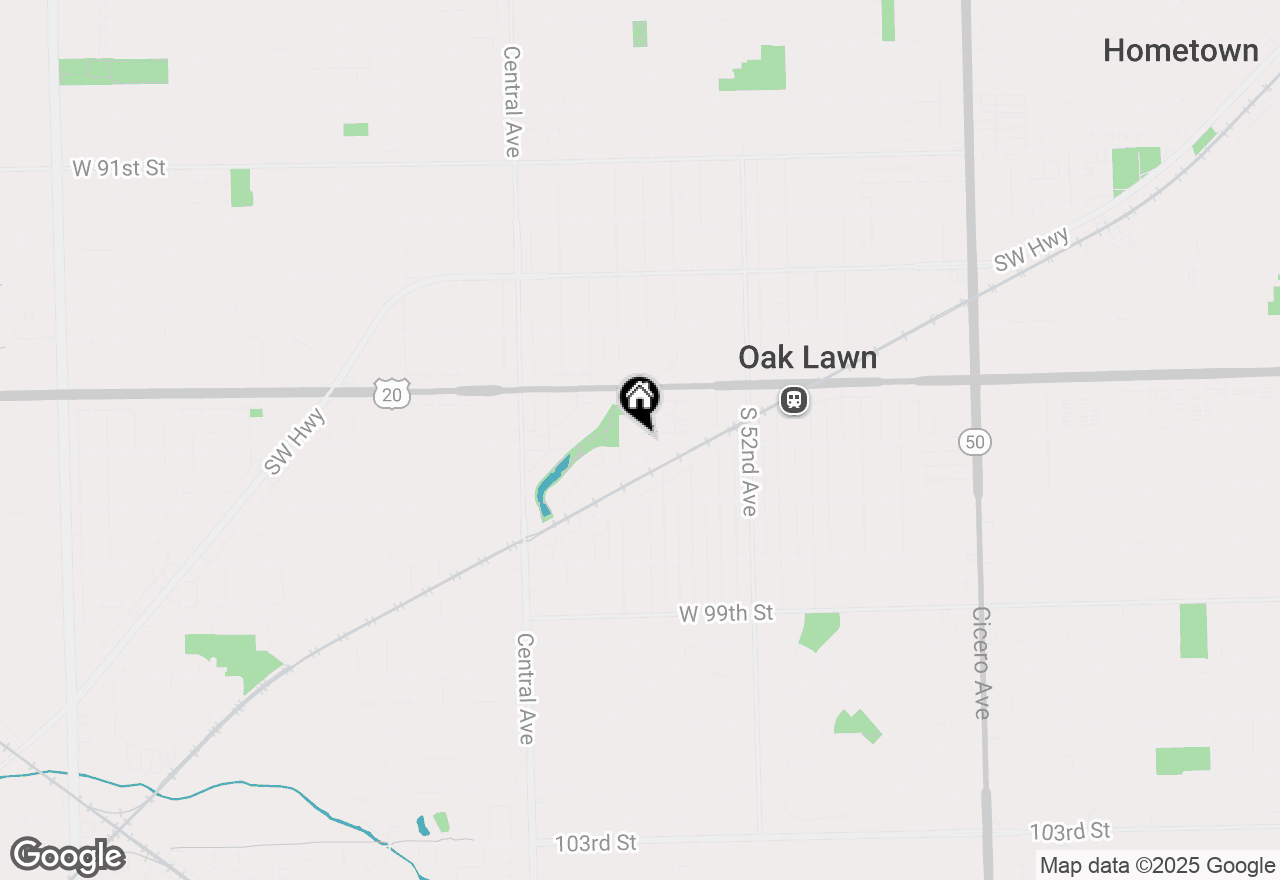 Map of 5368 W 96th Street #2S, Oak Lawn, IL 60453