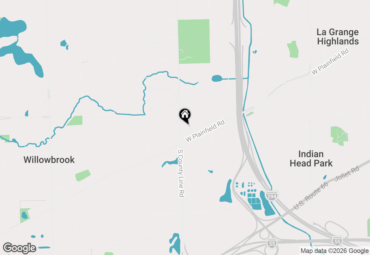 Map of 6413 S County Line Road, Burr Ridge, IL 60527