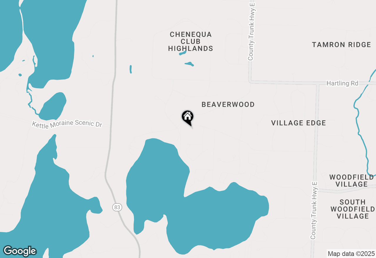 Map of N65W30955 Beaver Lake Rd, Hartland, WI 53029