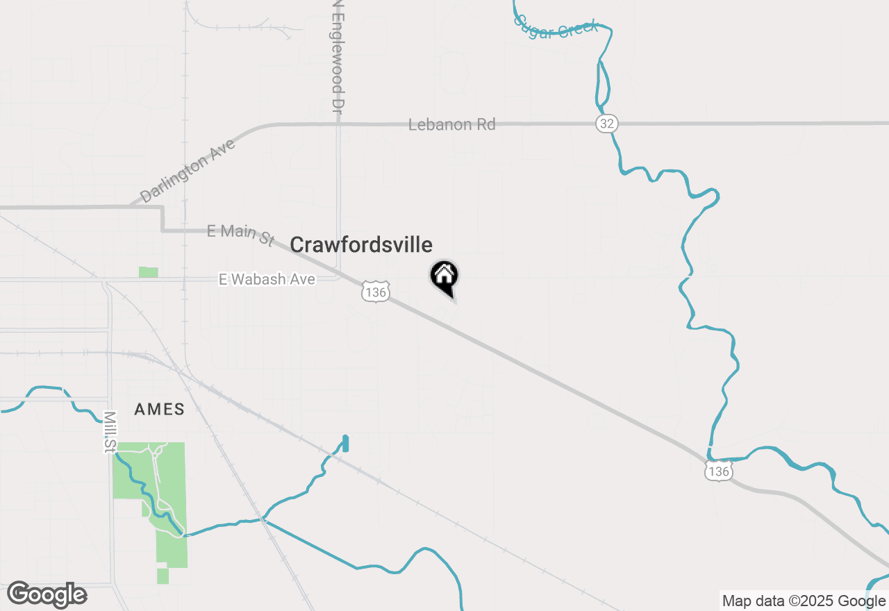 Map of 1936 Indianapolis Road, Crawfordsville, IN 47933