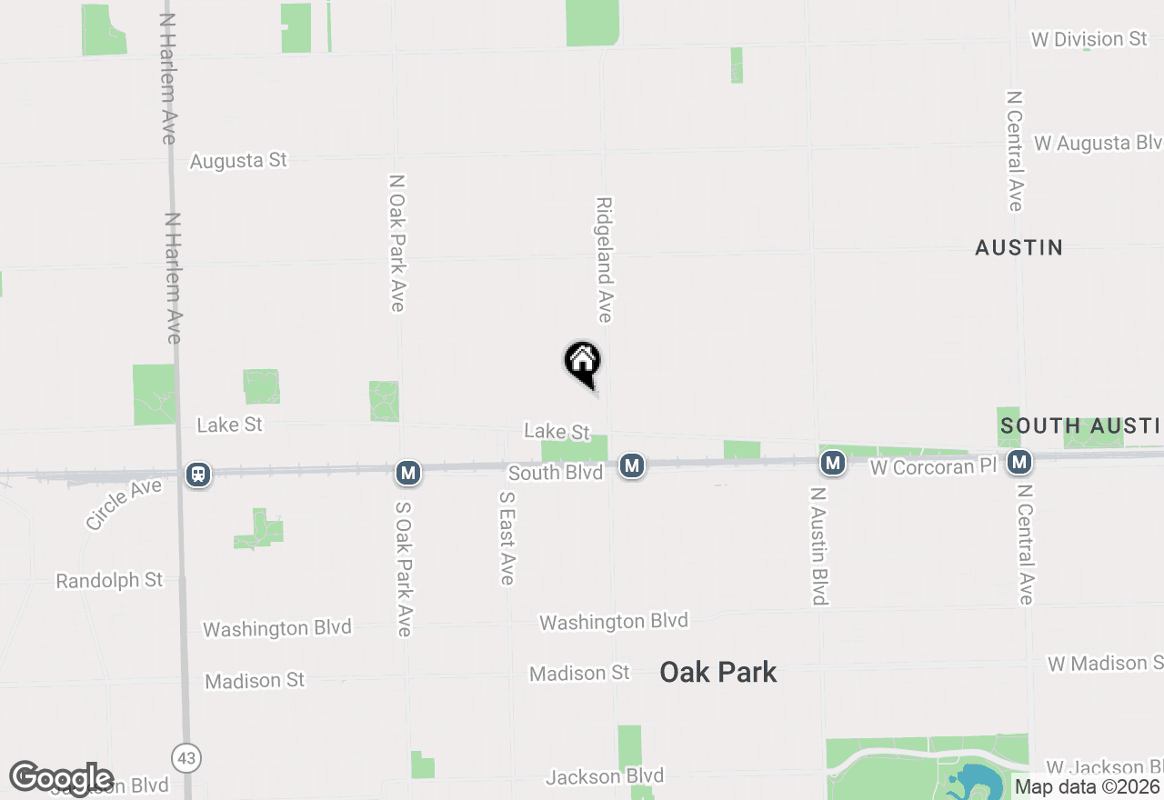 Map of 160 N Elmwood Avenue, Oak Park, IL 60302